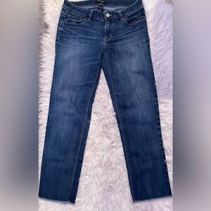 White House Black Market Dark Blue slim crop jeans